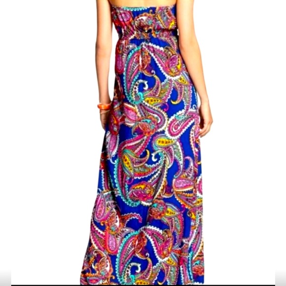 Paisley Strapless Maxi Dress - Picture 4 of 7
